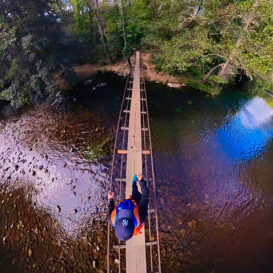 puente colgante de villaverde de la abadía